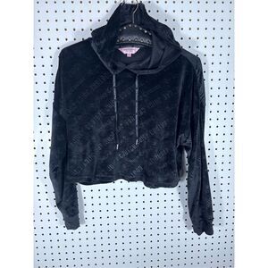 Juicy Couture AOP cropped hoodie size S